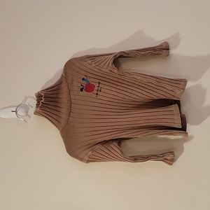 Weekend House Kids Knit Sweater turtleneck apple brown ribbed 2t size 2 baby